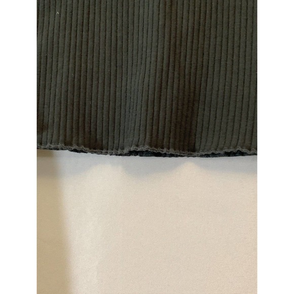 Good American Gray Ink Ribbed Cropped Mock Turtleneck Top Size 2 Small - Picture 5 of 7
